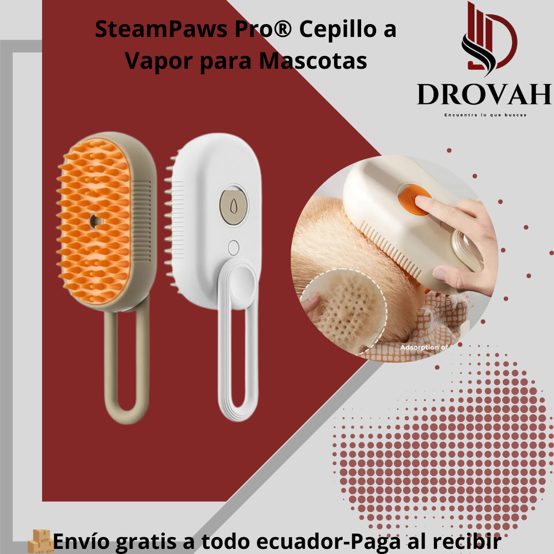 SteamPaws Pro® Cepillo a Vapor para Mascotas
